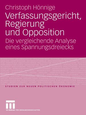 cover image of Verfassungsgericht, Regierung und Opposition